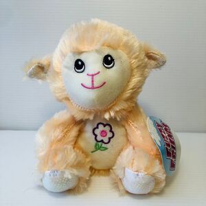 Fuzzy Friends Lamb w/ Flower Detail on Belly Soft Plush Toy 7 Inches Tall